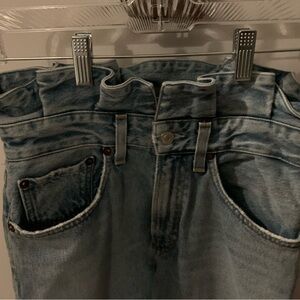 High-Waisted Blue Denim Jeans